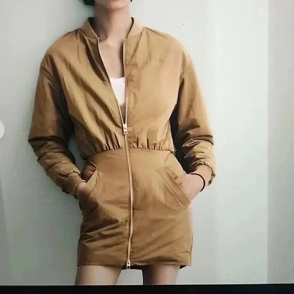 ZARA MINI BOMBER DRESS - Picture 1 of 5